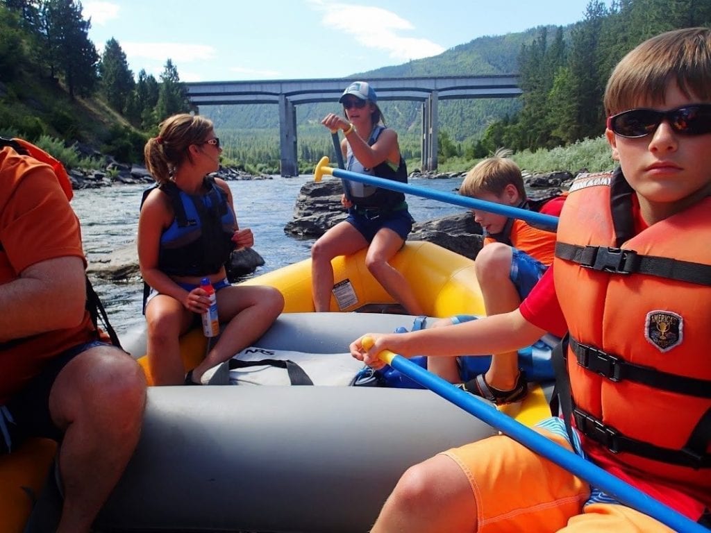 Rafting and geocaching on the Clark Fork River