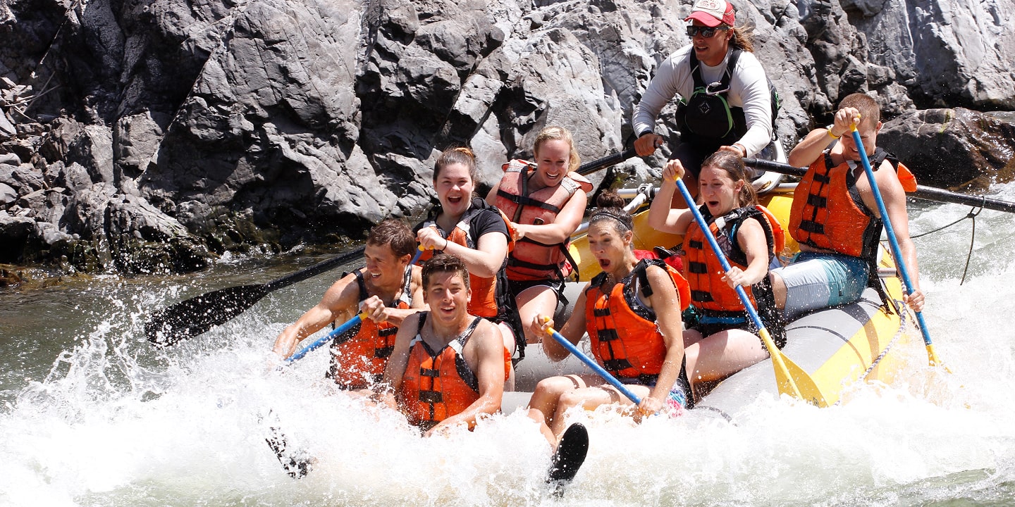 guests and guide blackfoot river white water rafting