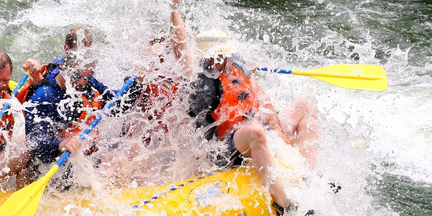 rapids while blackfoot river rafting