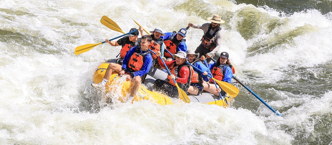 guests and guide blackfoot river white water rafting
