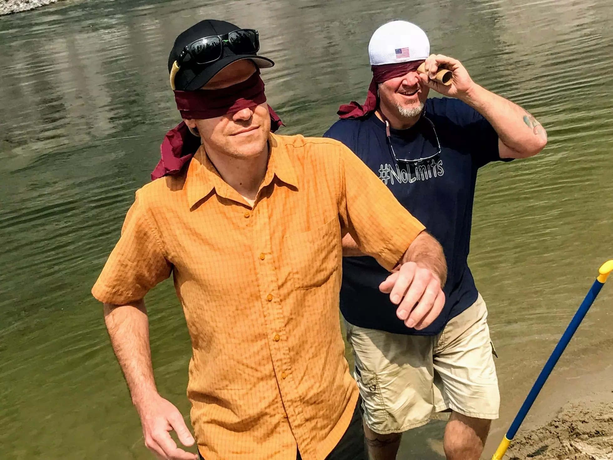 two participants team building in montana